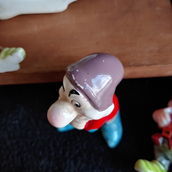 Disney Set Snow White Seven Drawfs Pottery - Picture 9 of 14